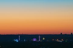 Abendstimmung über der Cranger Kirmes