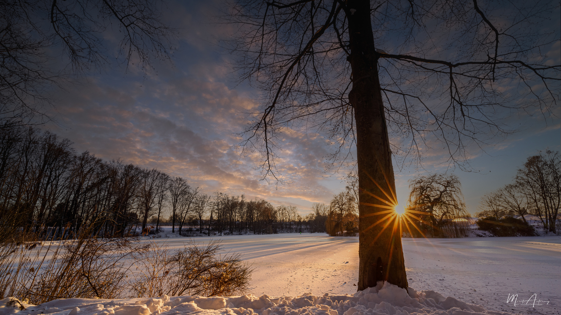 Abendstimmung über der Eisfläche 