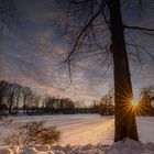 Abendstimmung über der Eisfläche 