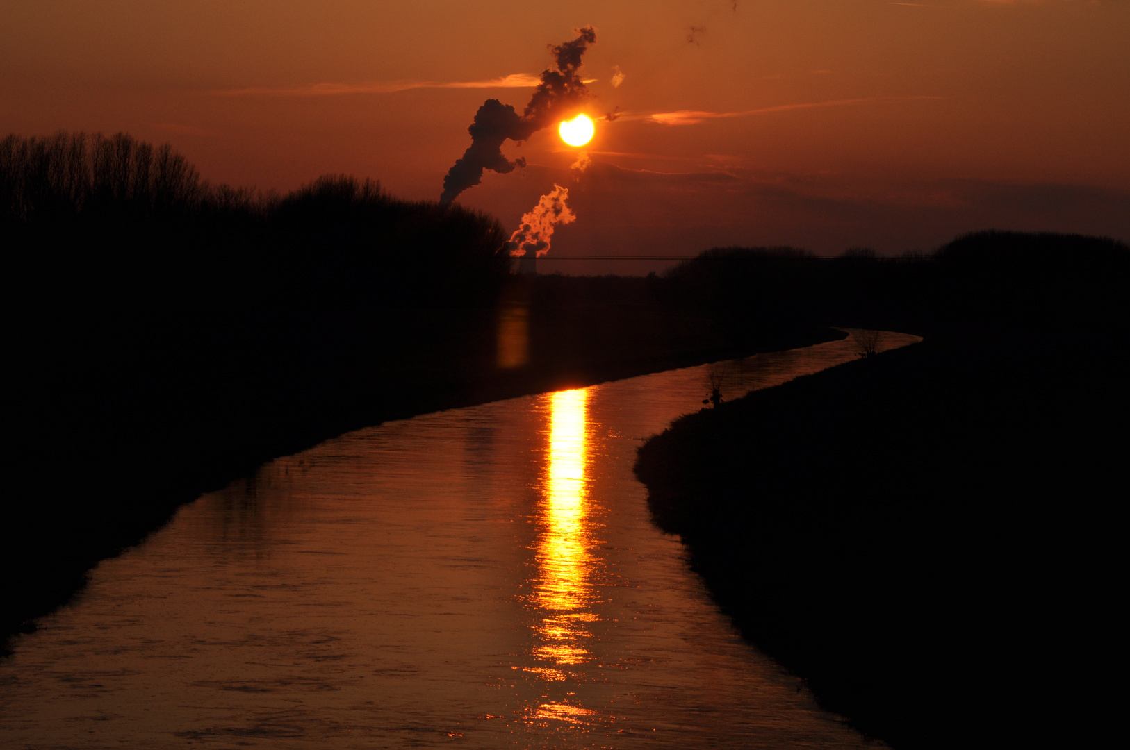 Abendstimmung über der Elster