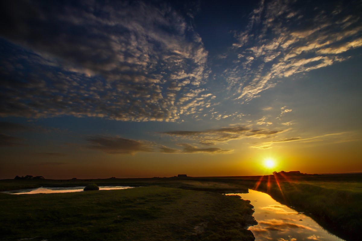 Abendstimmung über der Hallig Langeness