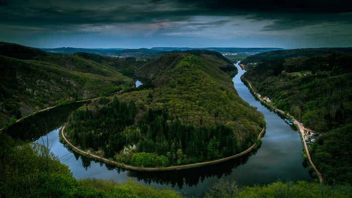 Abendstimmung über der Saarschleife