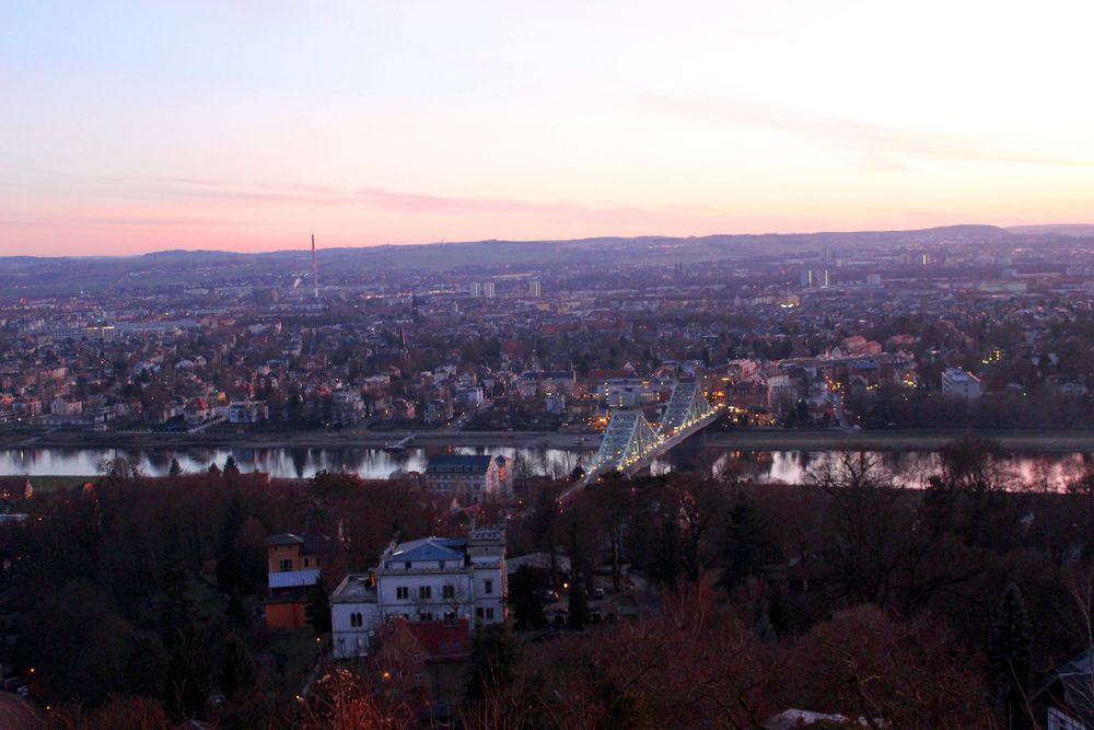 Abendstimmung über Dresden ...