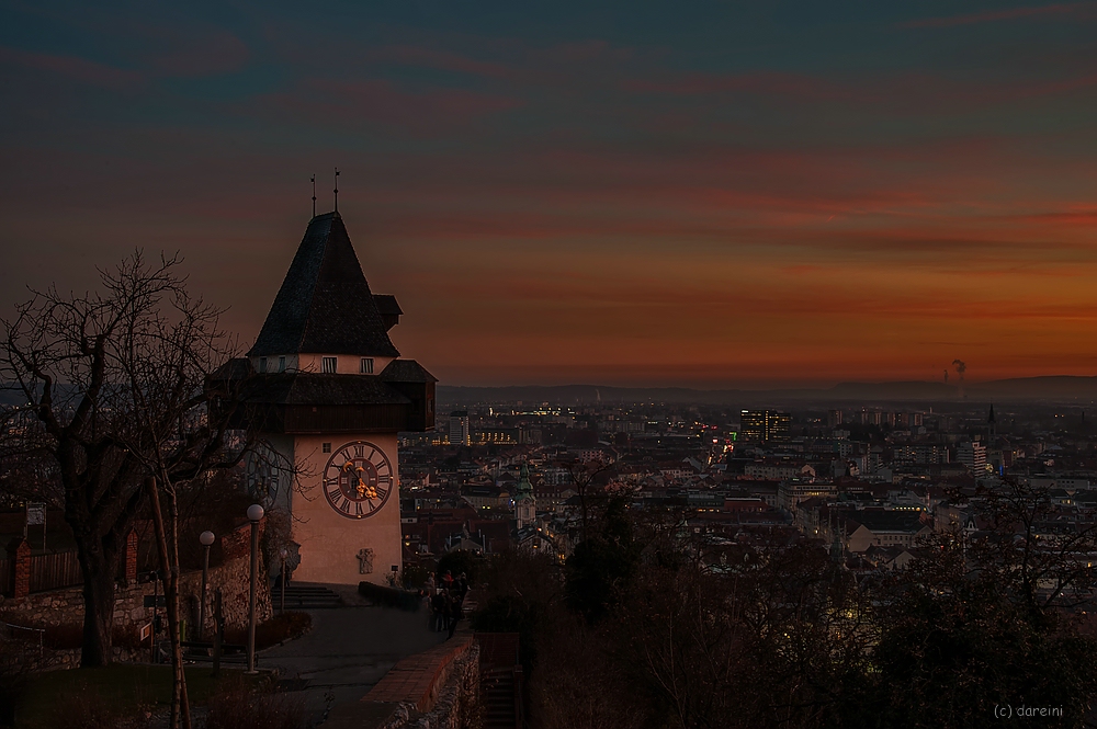 Abendstimmung über Graz