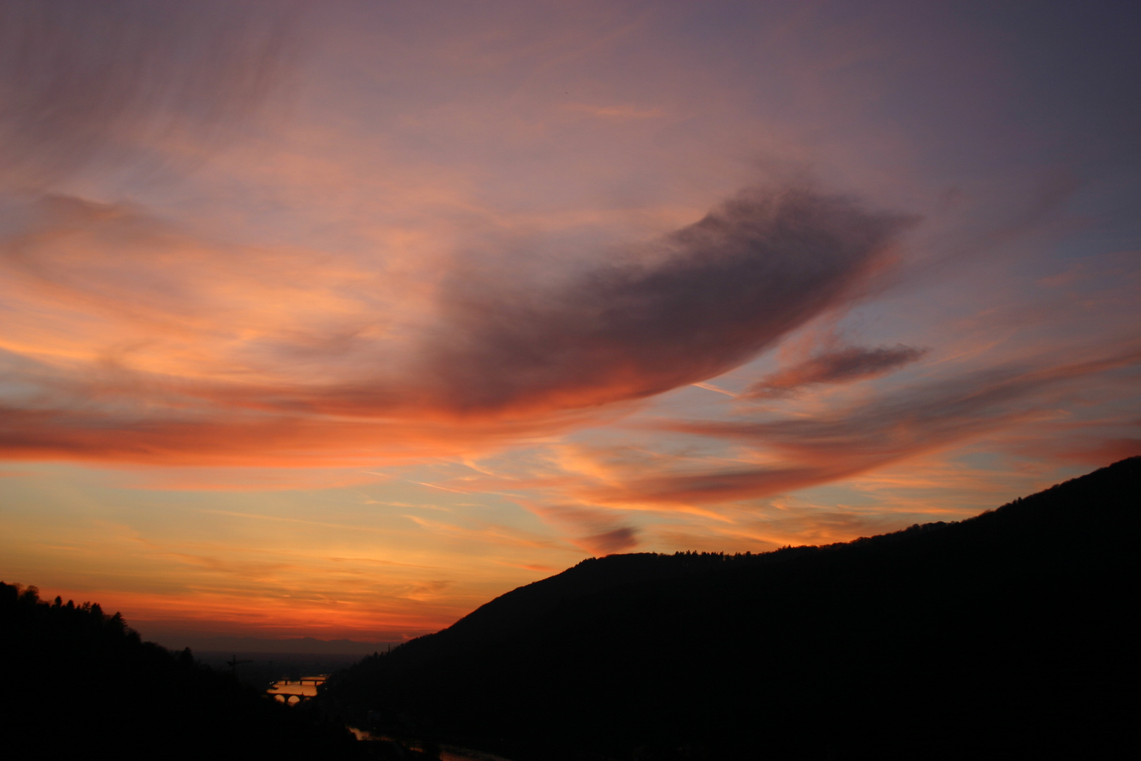 Abendstimmung über Heidelberg