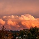 Abendstimmung über herbstliche Landschaft