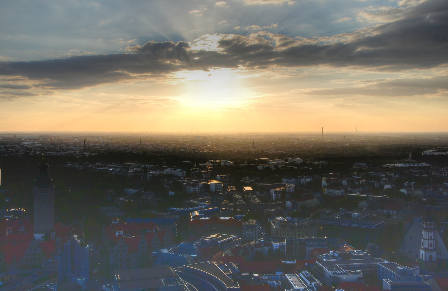 Abendstimmung über Leipzig