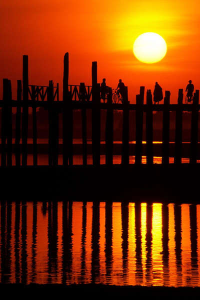 Abendstimmung über Mandalay / Myanmar