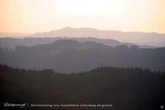 Abendstimmung vom Aussichtsturm Lichtenberg gesehen