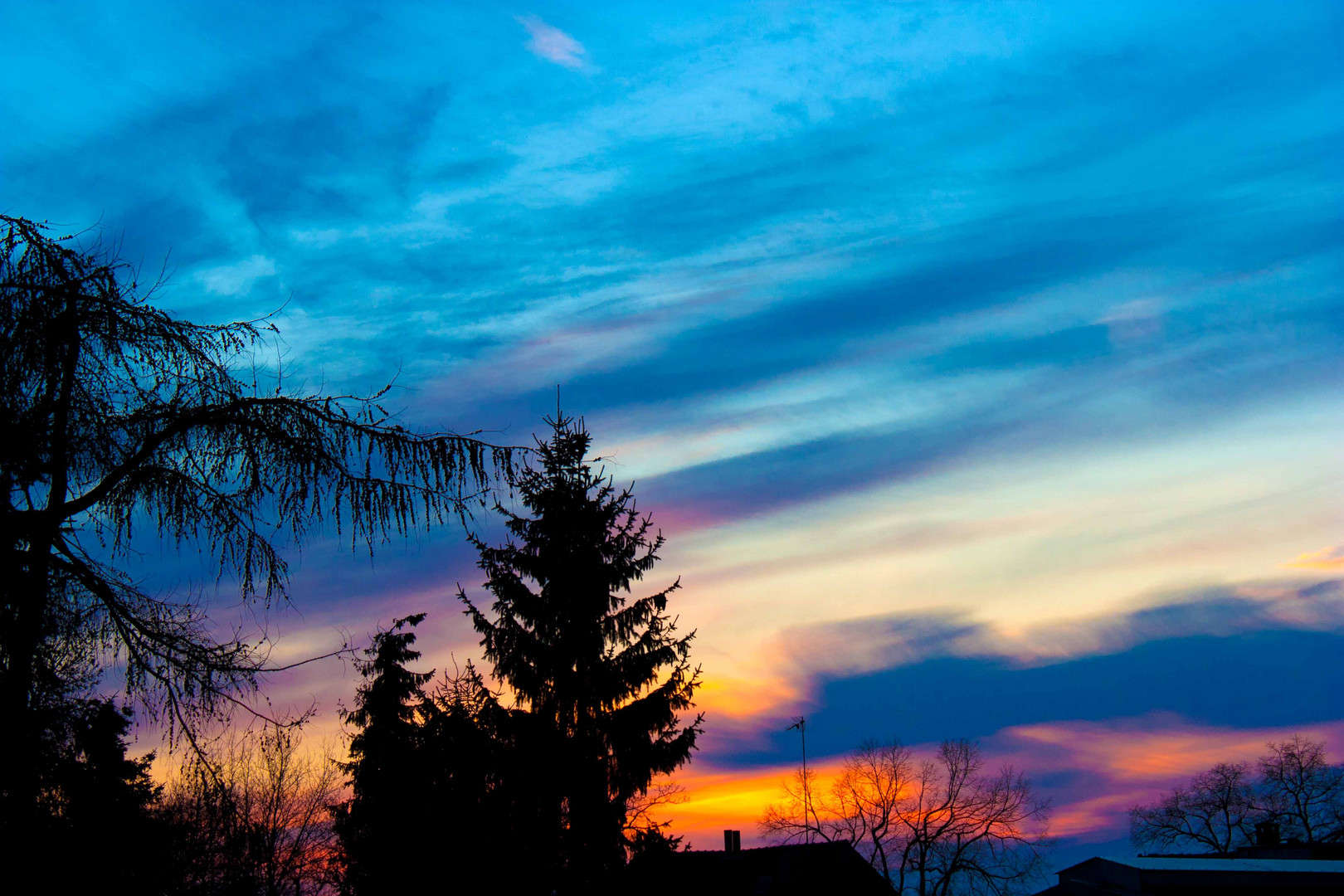 Abendstimmung vom Balkon