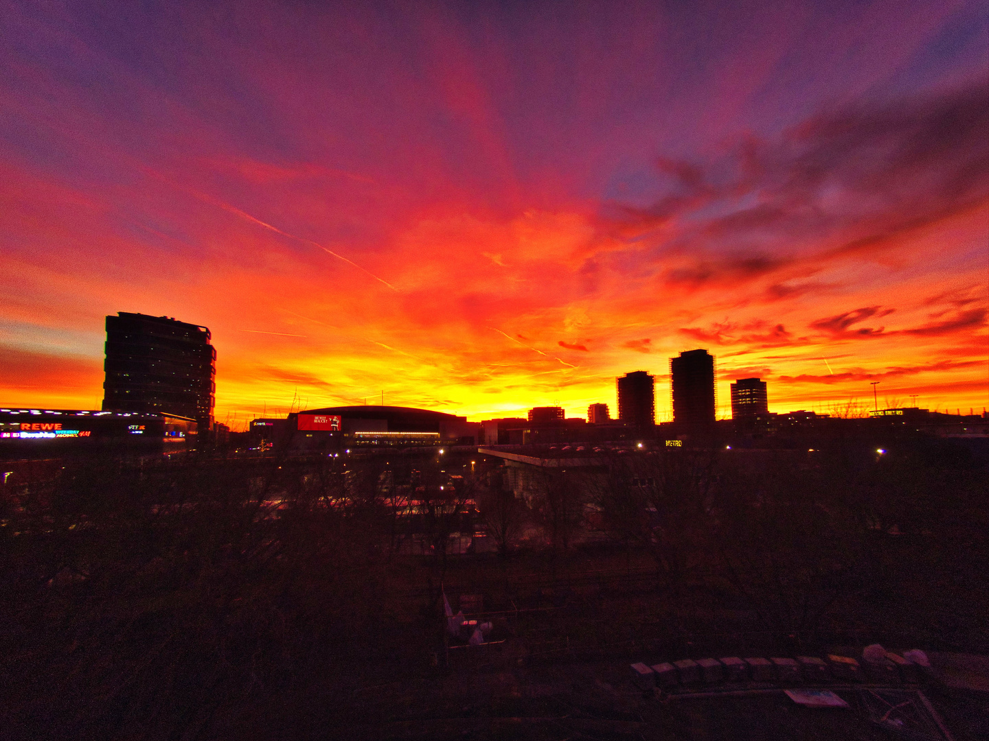 Abendstimmung vom Balkon