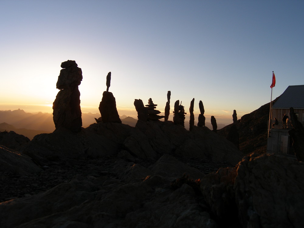 Abendstimmung von der Wildstrubelhütte aus