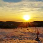 Abendstimmung vor der Spindlerbaude im Riesengebirge