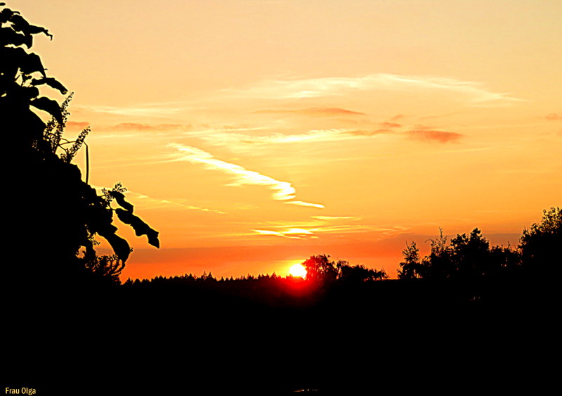 Abendstimmung wenn die Sonne unter geht