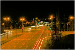 Abendverkehr am Verkehrsknoten