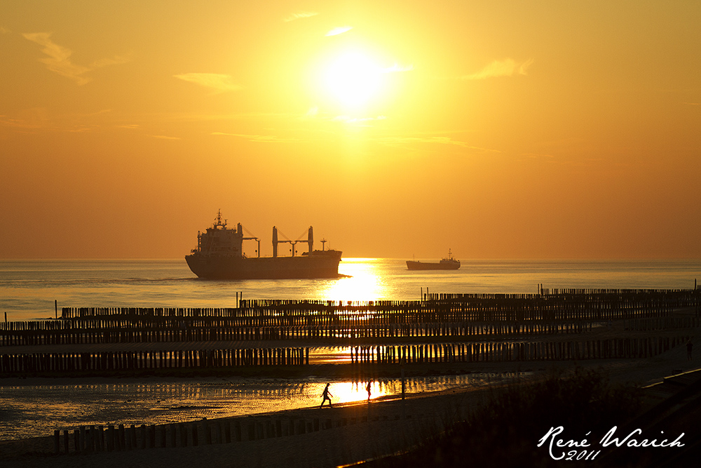 Abendverkehr auf der See