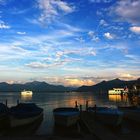 Abendwolken am Hafen Stock/Prien am Chiemsee