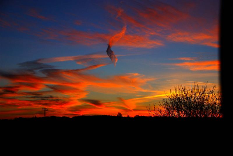 Abendwolken im Mansfelder Land