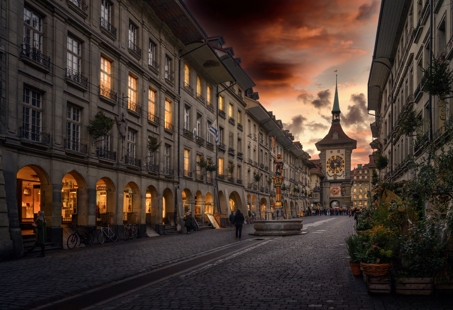 Abendzauber am Zytglogge Turm Bern