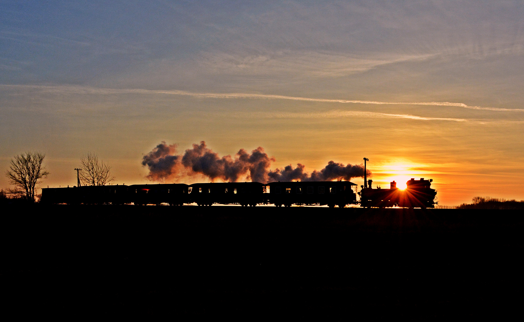 Abendzug nach Oschatz