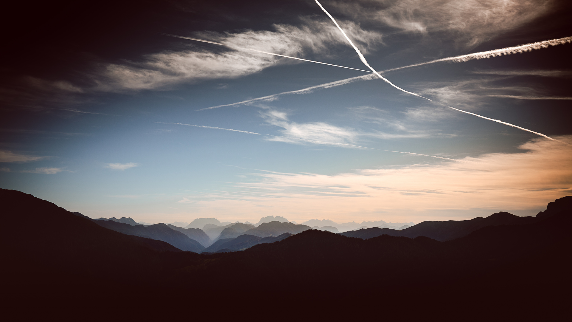 Abenstimmung in den Alpen