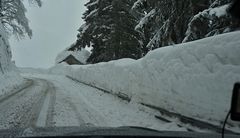 Abenteuerliche Anreise (aber der Allrad wühlte sich überall durch)...