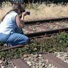 Aber Eva, das nächste mal fragst Du die netten Leute, ob Du die Schiene verschieben darfst!