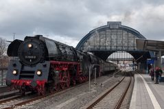 Abfahrbereit am Hbf Gera der IGE Sonderzug Reichsbahndampf