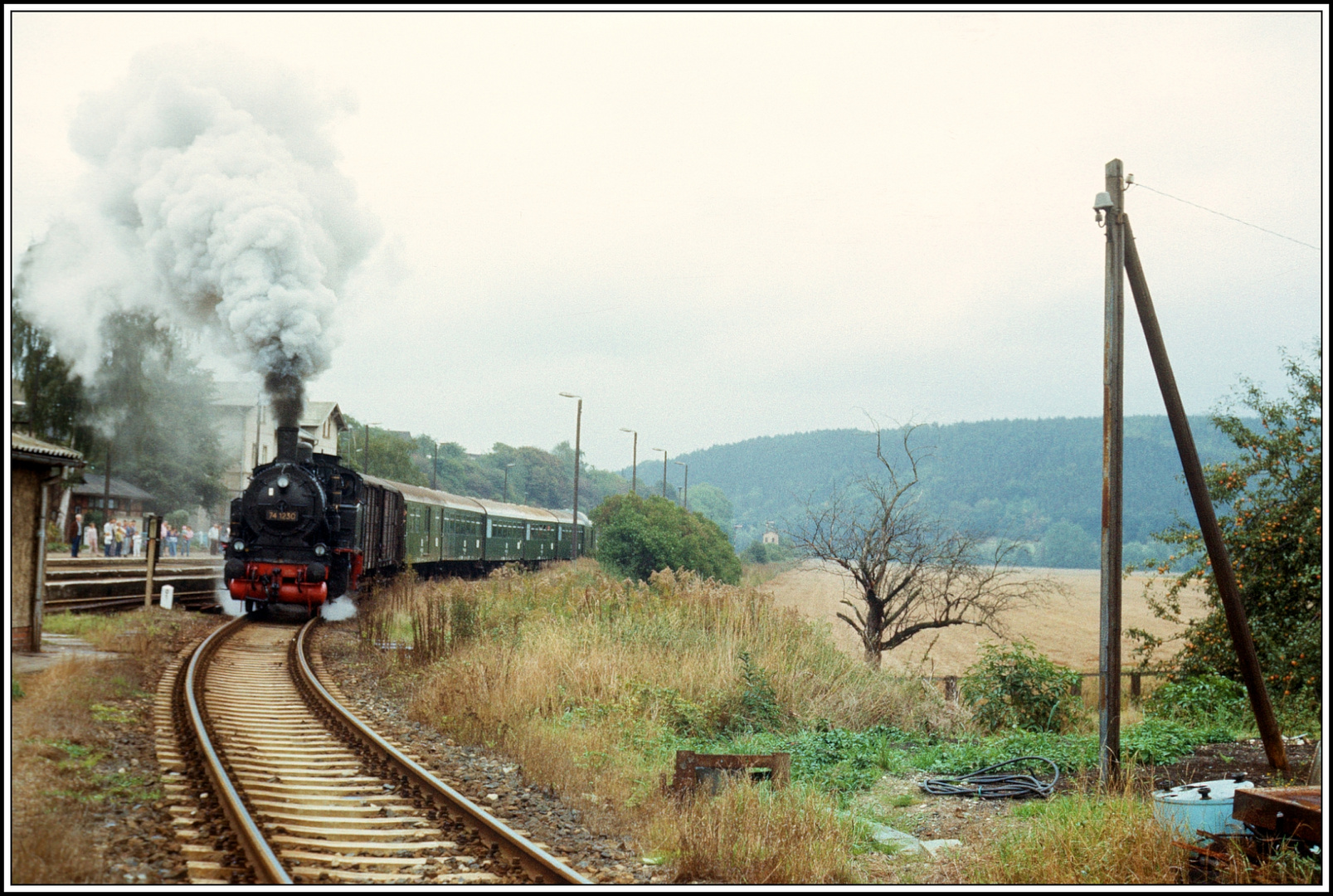 Abfahrt der Bimmel in Orlamünde vor 25 Jahren 1989 (Bild 2)