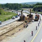 Abfahrt der südlichen A 30 Fahrstrecke die als Ersatz für den Brückenbau gebraucht wird