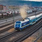 Abfahrt des ALEX vom Bahnhof Schwandorf 