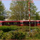 Abfahrt des Schienbusses RevierSprinter vom Bahnhof Dorsten