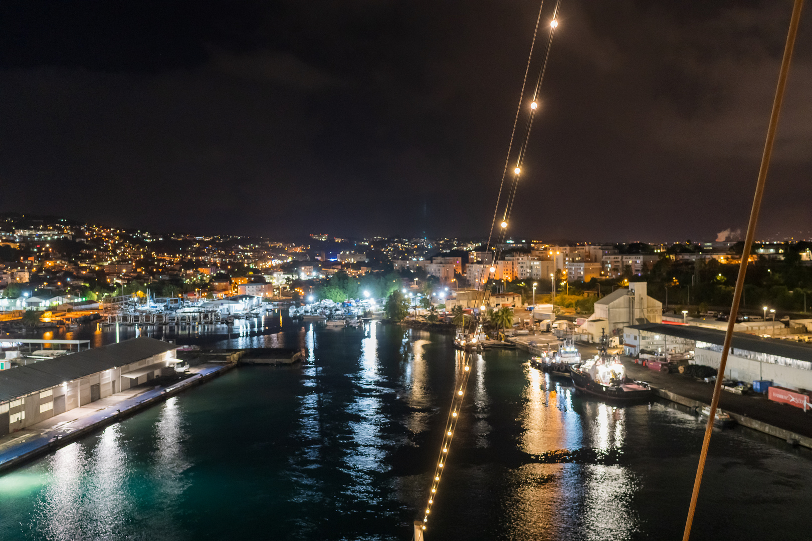 Abfahrt mit dem Schiff von Martinique