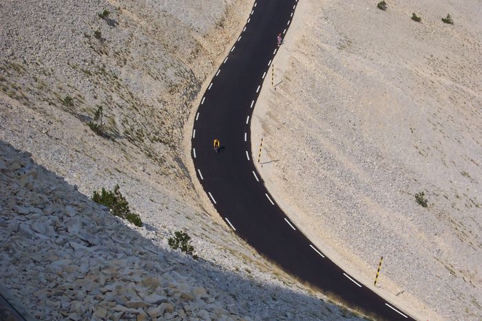 Abfahrt vom Mont Ventoux/Provence