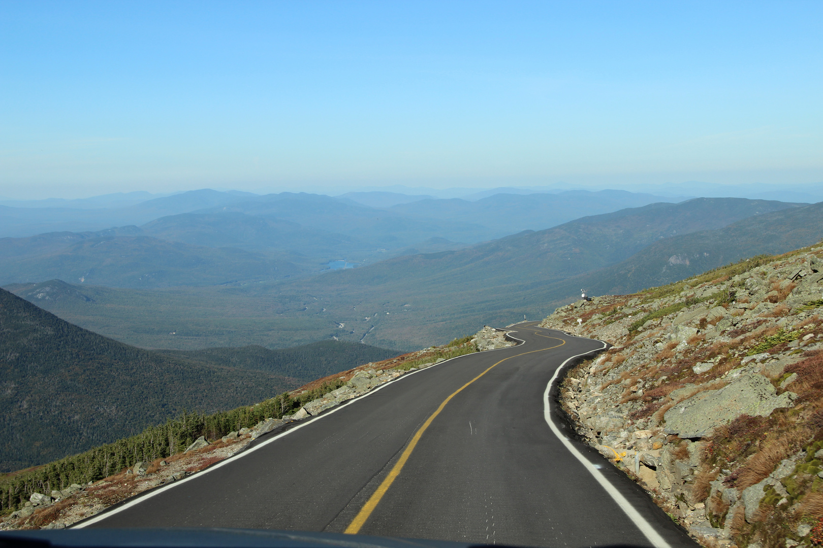 Abfahrt vom Mount Washington