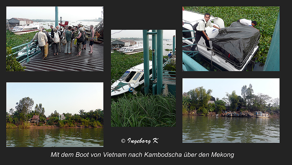 Abfahrt von Vietnam nach Kambodscha über den Mekong