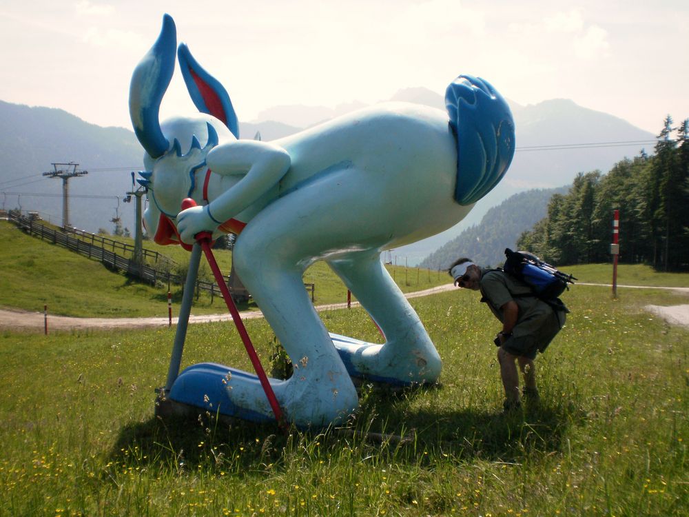 Abfahrtstellung Hase und Mensch von FRITZ SCH. 