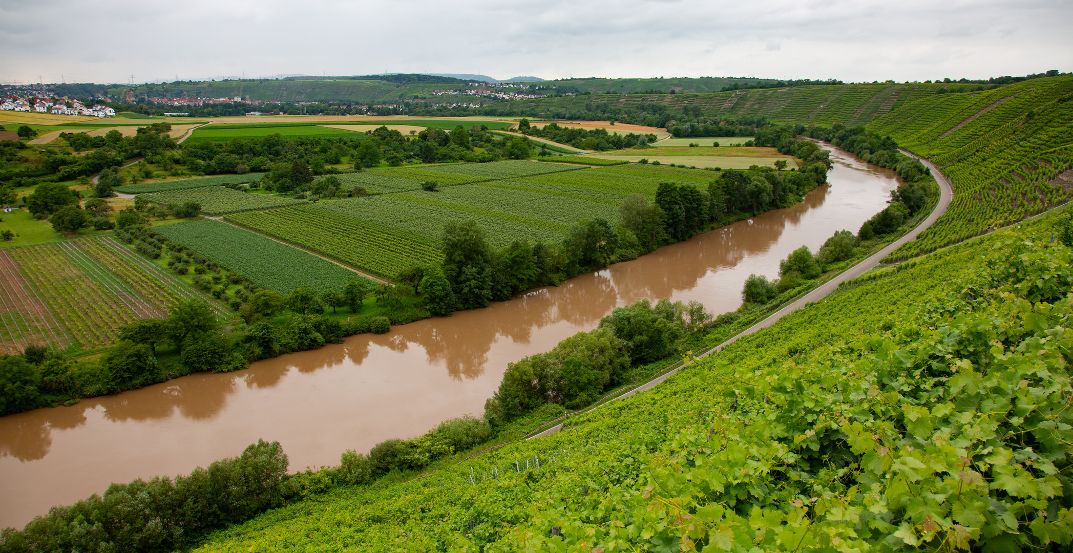 Abfließendes Hochwasser