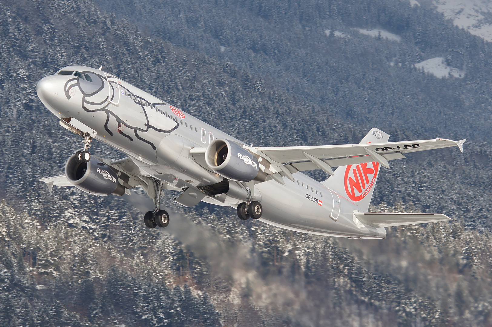 Abflug der Niki Maschine aus Innsbruck