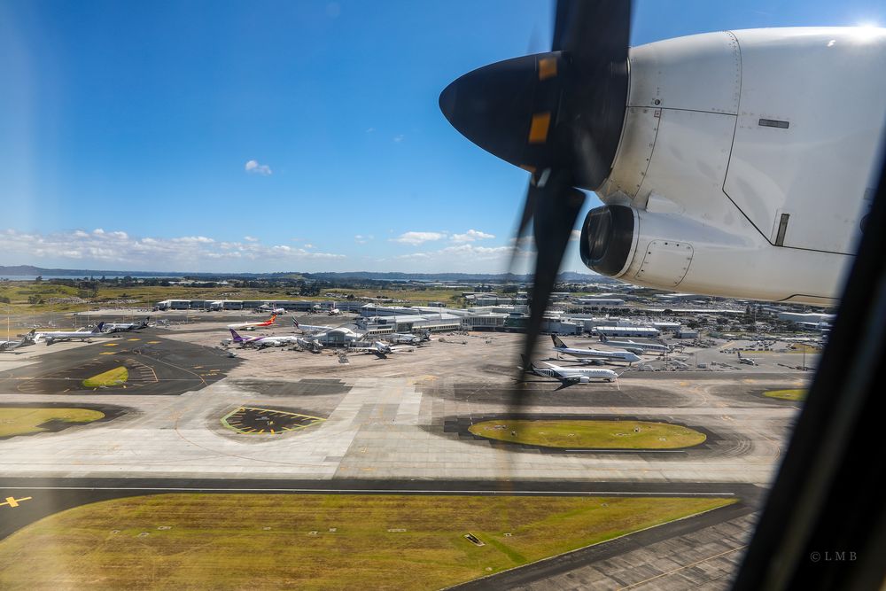 Abflug in Auckland