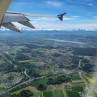 Abflug mit Alpenblick