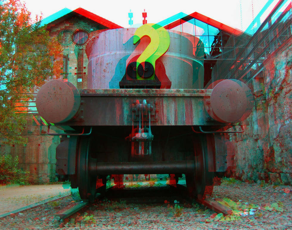 Abgestellt 3D (Anaglyphe Rot/Cyan)