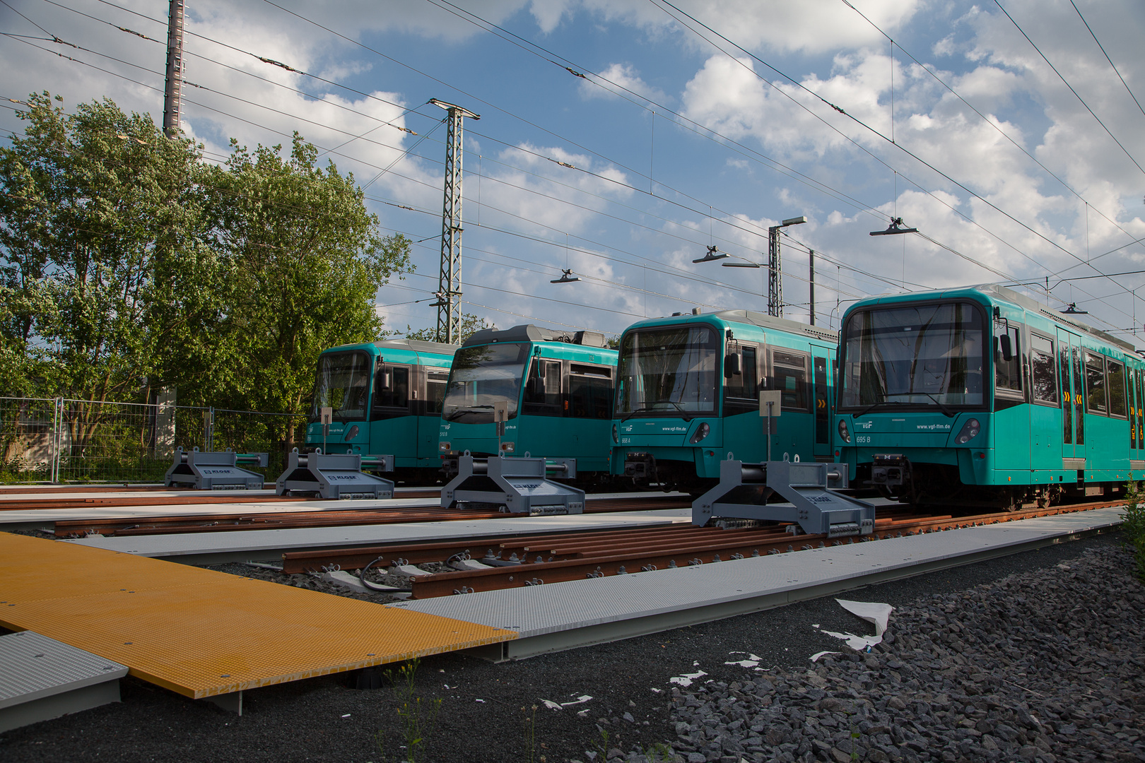 Abgestellte U-Bahnwagen