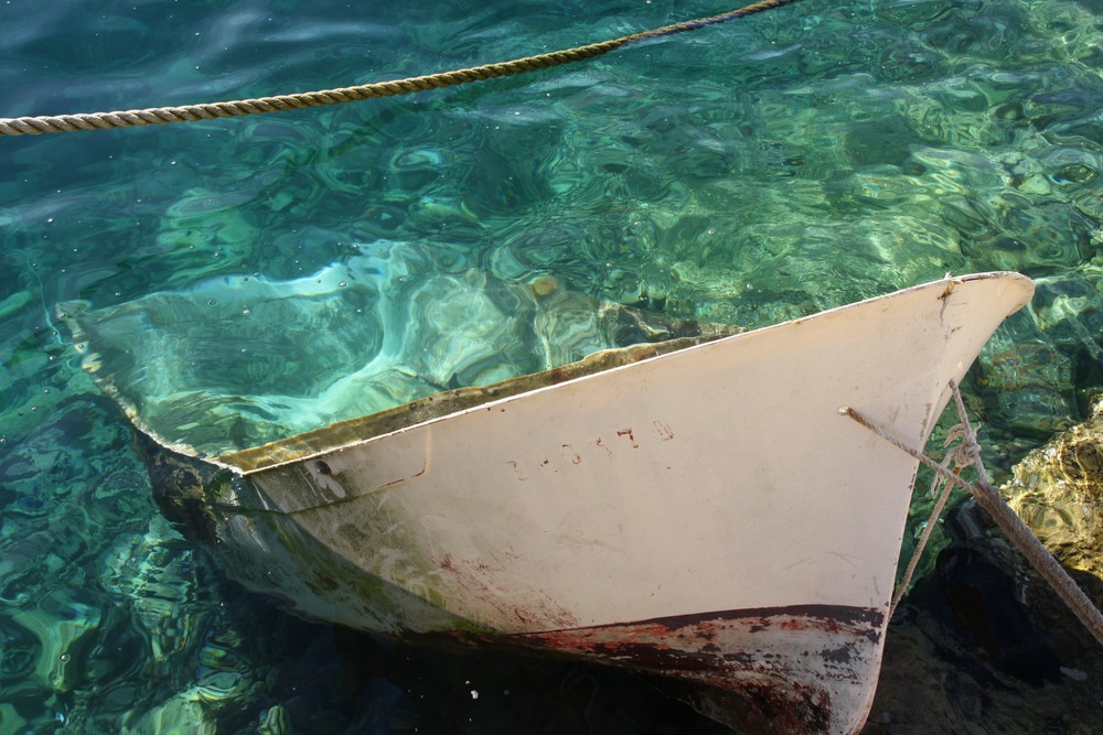 abgetauchtes Boot in Kroatien