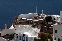 Abhängen in Oia, Santorin