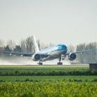 Abheben am Flughafen Amsterdam Schiphol