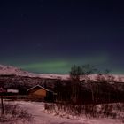 Abiskojaure unter Nordlichtern