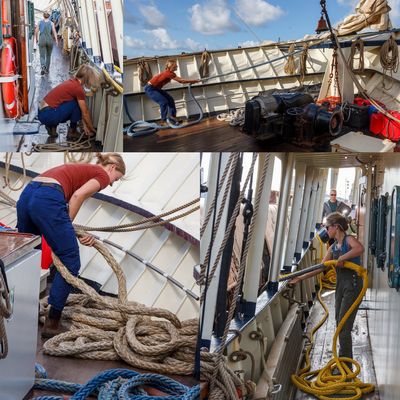 Ablegen, eine Aufgabe der Crew