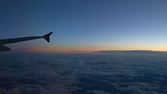 Abnedrot über den Wolken