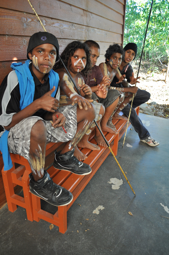 Aboriginal Kids auf einem Reggae Festival